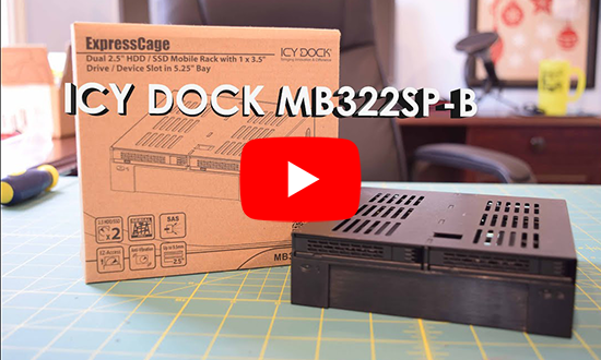 Icy Dock Expresscage Mb322Sp-B 2X 2.5 Inch Sata/Sas Hdd/Ssd – TeciSoft