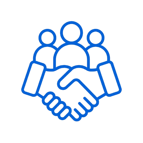 Partnership handshake illustration