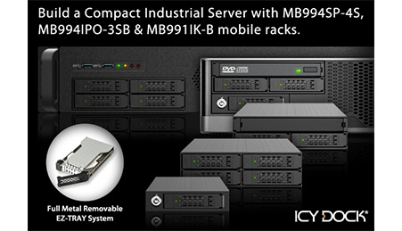 thumbnail image 2 of Ecommerce Platform - ICY DOCK MB991IK-B 2.5-inch SATA/SAS HDD & SSD Mobi Rack For 3 5 Device Bay Full Metal 2 of 10