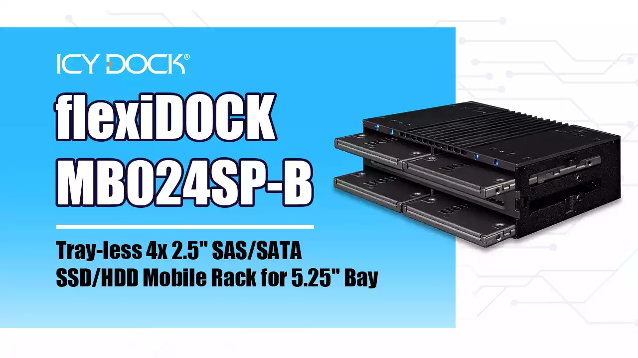 Icy Dock flexiDOCK MB830SP-B – Removable Frame/Dock Strapless for 3X 3.5  Inch SATA/SAS Hard Drive