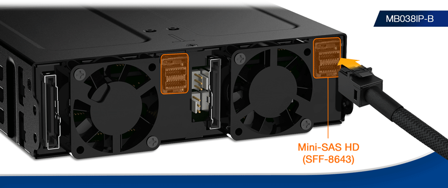 MB038IP-B Mini-SAS HD (SFF-8643) 주문 제작 모델