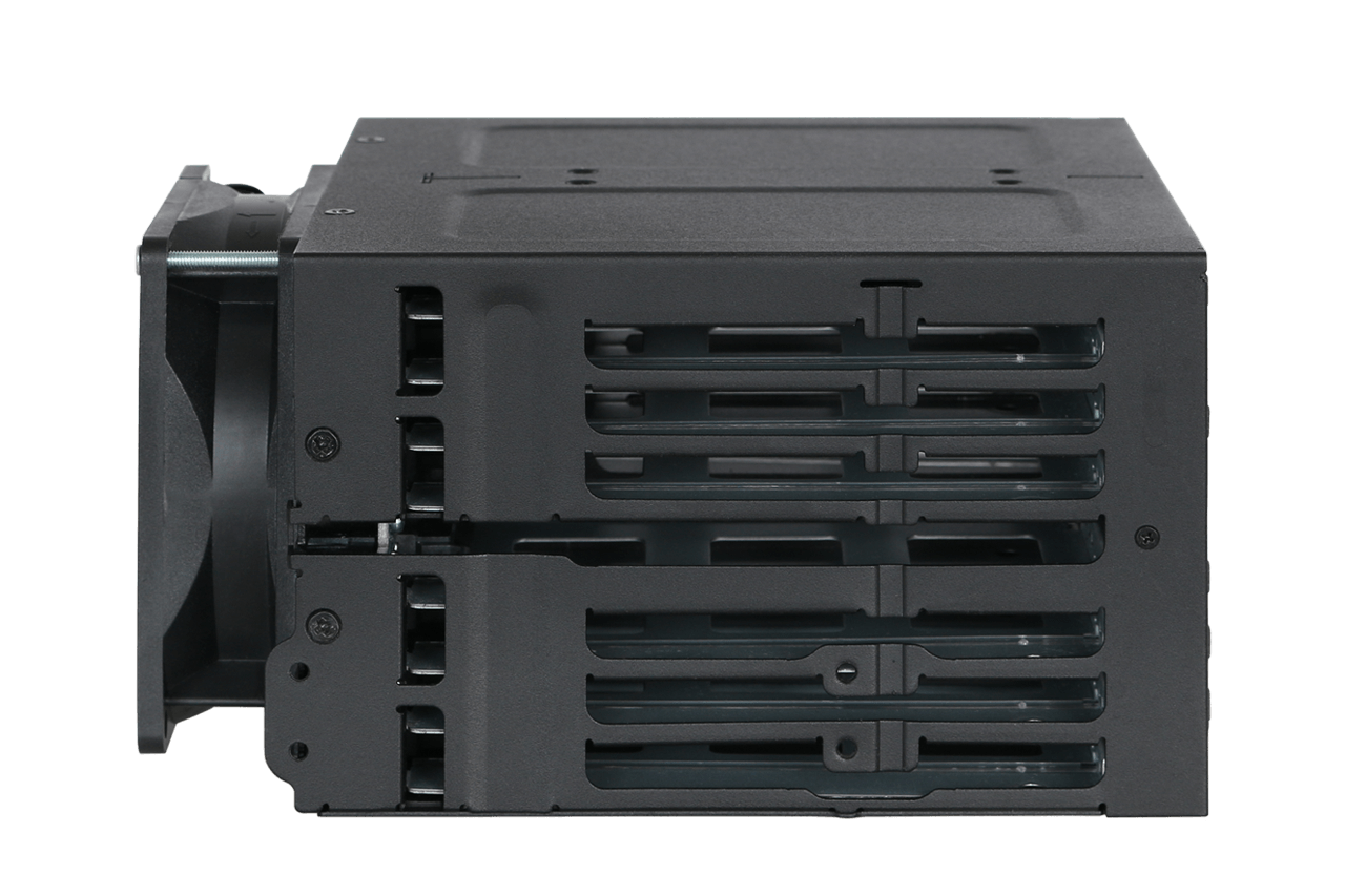 Rugged 16 x 2.5" SAS/SATA HDD/SSD Mobile Rack Enclosure for 2 x 5.25
