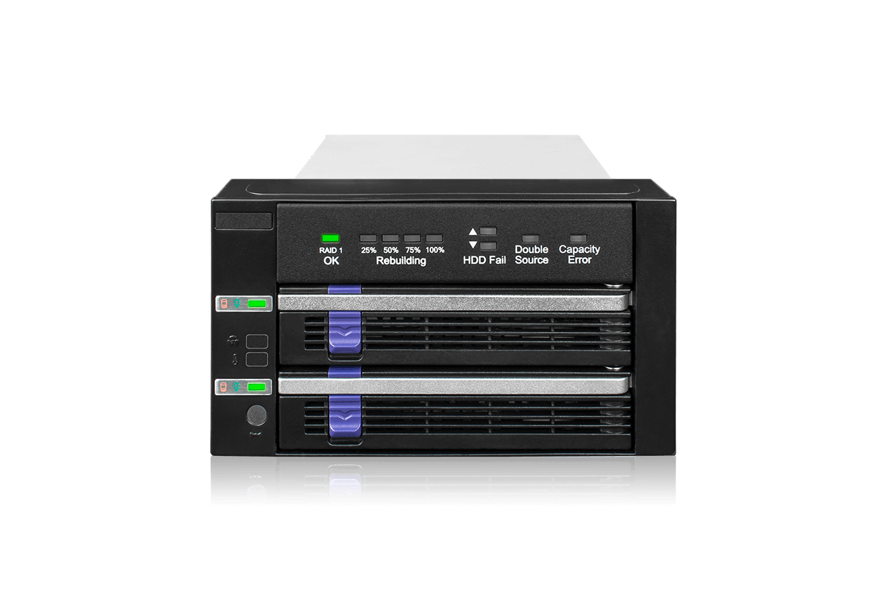 Dual 2.5"/3.5" SATA Hard Drive/SSD Removable RAID 1 Mobile Rack