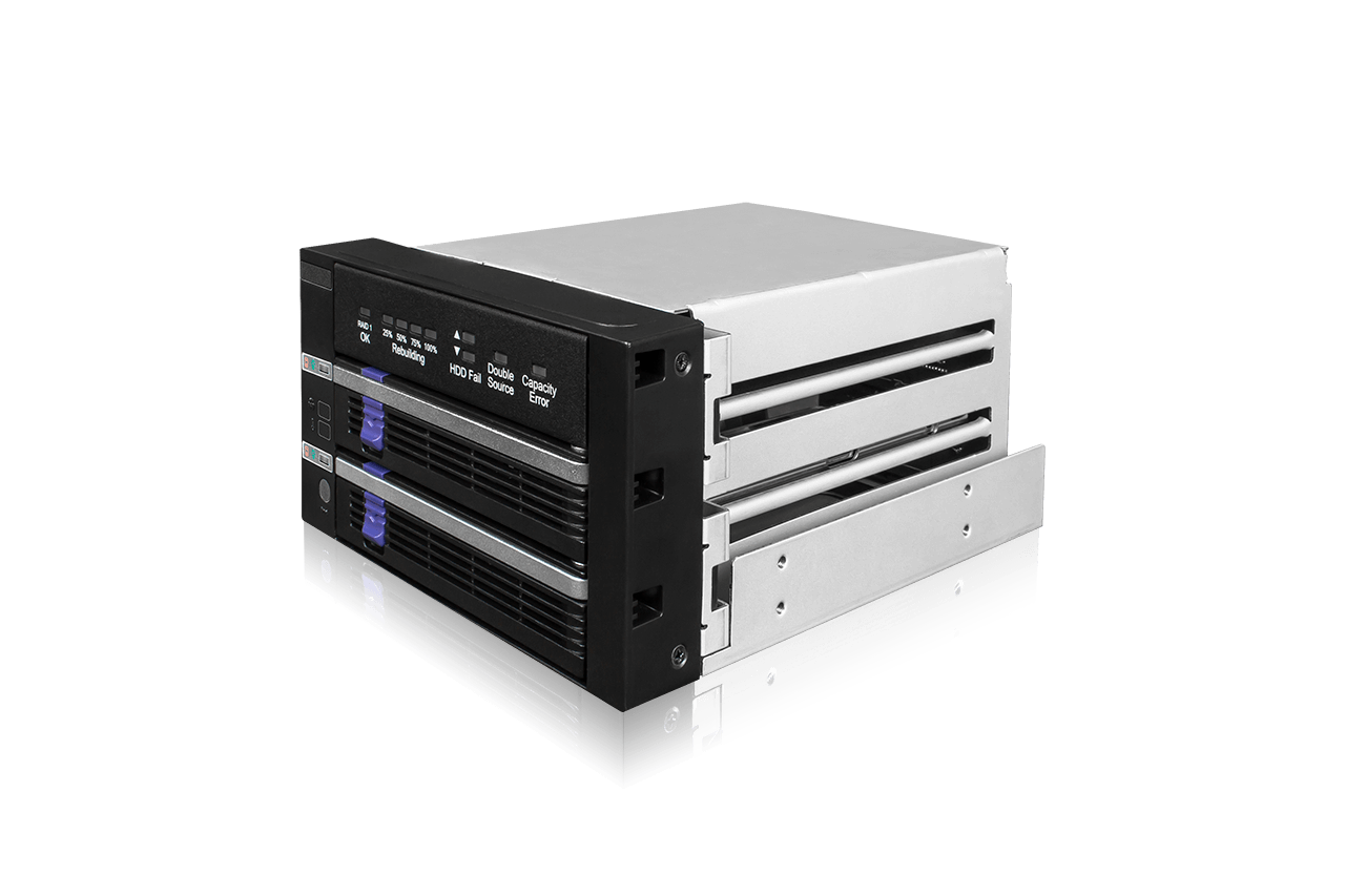 Dual 2.5"/3.5" SATA Hard Drive/SSD Removable RAID 1 Mobile Rack