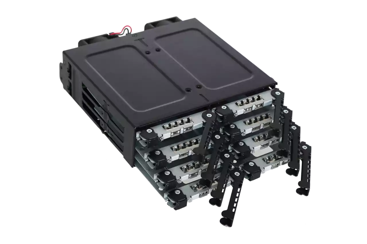 thumbnail image 2 of Ecommerce Platform - ICY DOCK MB991IK-B 2.5-inch SATA/SAS HDD & SSD Mobi Rack For 3 5 Device Bay Full Metal 2 of 10