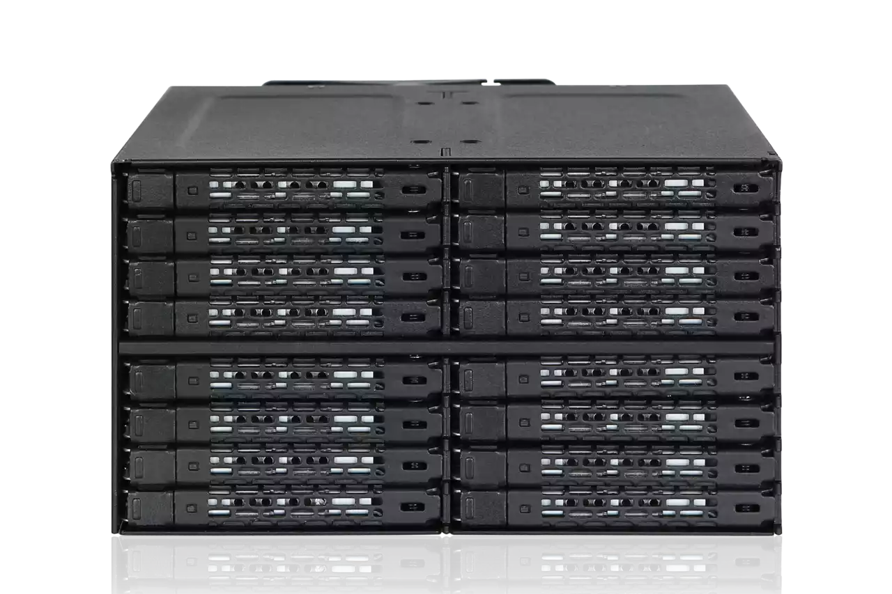4 Bay 2.5in HDD SSD Mobile Rack Cage 4 Bay Hard Drive Enclosure