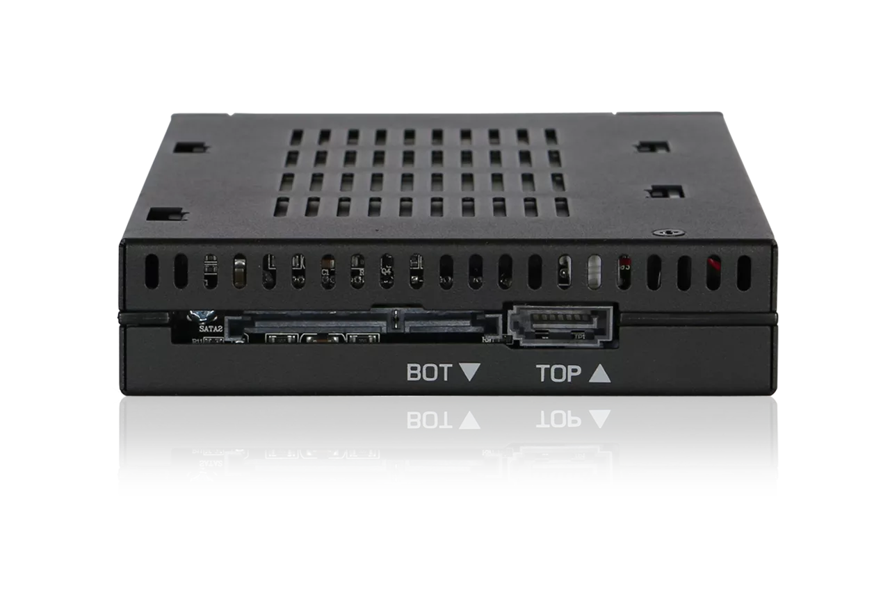 2.5in 3.5in Internal HDD Enclosure - Dual Bay Trayless Hot Swap Rack For PC With 6Gbps Speed