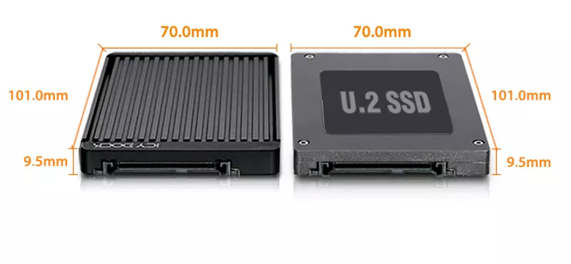 tredobbelt Spænding indebære MB705M2P-B_M.2 NVMe SSD PCIe 4.0 to 2.5" U.2 SSD Converter/Mounting Adapter