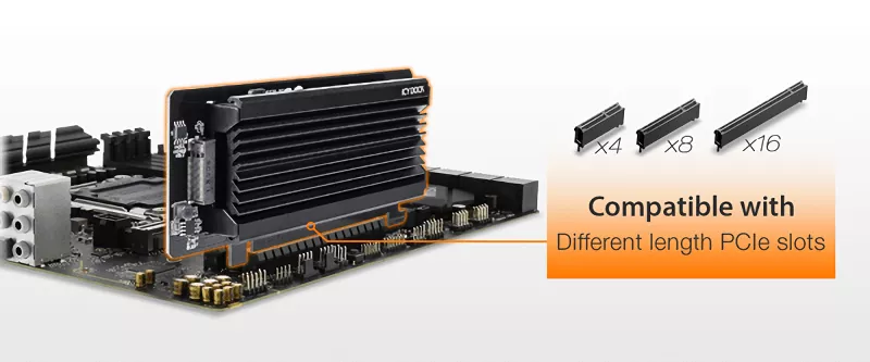 MB705M2P-B_Adaptateur et convertisseur pour SSD M.2 PCIe 3.0/4.0 NVMe vers  SSD U.2 PCIe de 2,5