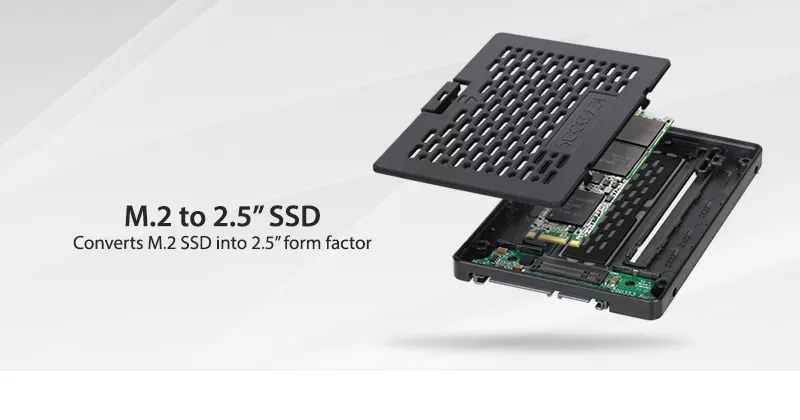 Adattatore Icy Dock EZConvert MB703M2P-B | Converti SSD M.2 SATA (NGFF) In Alloggiamento Da 2.5 Pollici 9.5mm | Hot-Swap