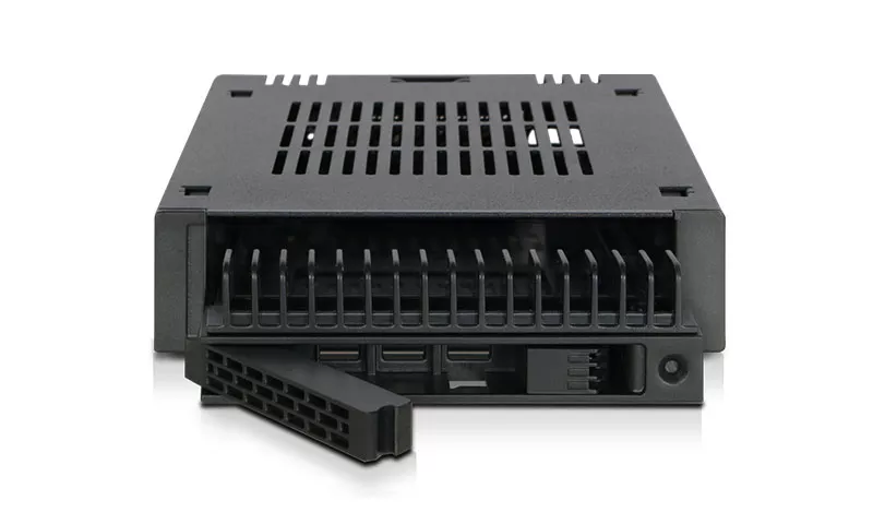 ICY DOCK ExpressCage MB742SP-B 2 x 2.5 SAS/SATA HDD/SSD Mobile Rack for  External 3.5 Bay - Comparable to Tray-less Design 