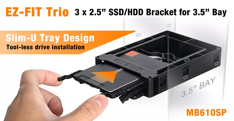 melodisk tsunamien Regeringsforordning MB610SP_Triple 2.5” SSD / HDD Bracket for Internal 3.5” Drive Bay