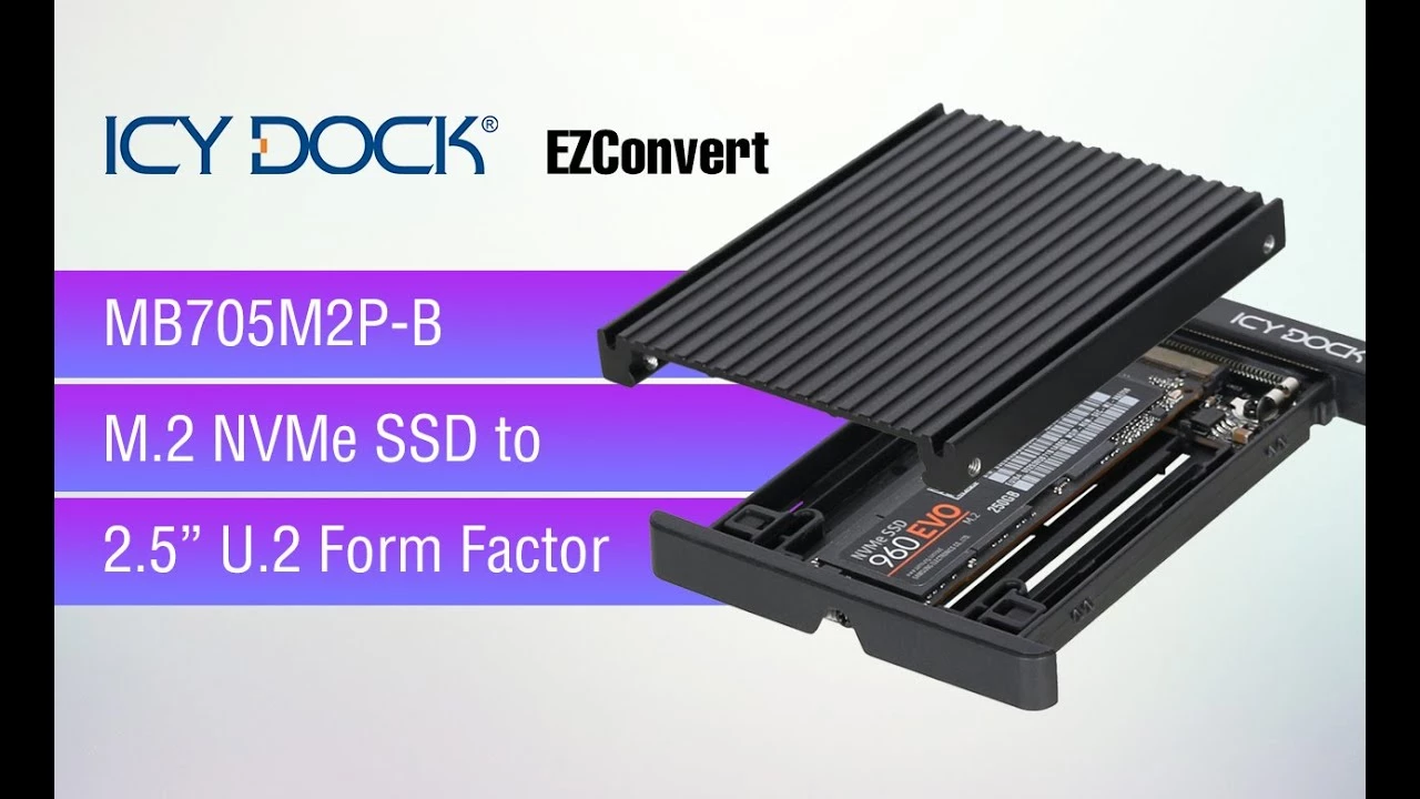 ICY DOCK M.2 SATA SSD to 2.5 inch SATA III SSD Enclosure Adapter Tool Free  | EZConvert MB703M2P-B